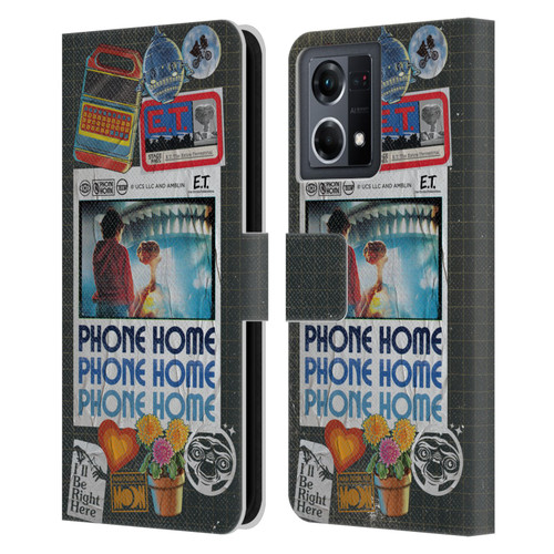 E.T. Graphics Phone Home Collage Leather Book Wallet Case Cover For OPPO Reno8 4G