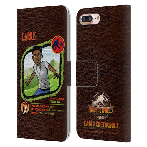 Jurassic World: Camp Cretaceous Character Art Darius Leather Book Wallet Case Cover For Apple iPhone 7 Plus / iPhone 8 Plus