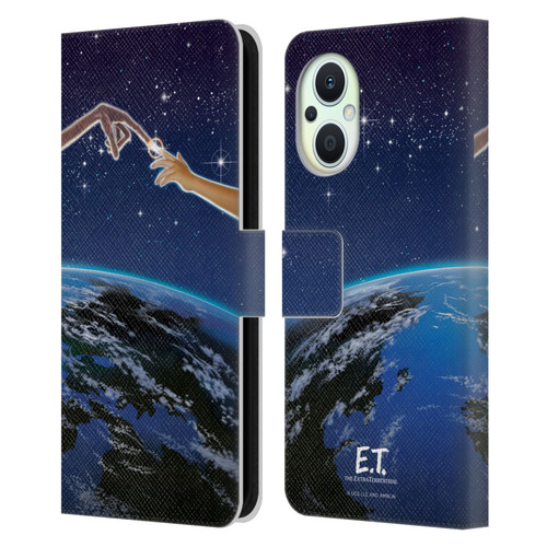 E.T. Graphics Touch Finger Leather Book Wallet Case Cover For OPPO Reno8 Lite