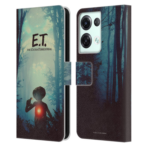 E.T. Graphics Forest Leather Book Wallet Case Cover For OPPO Reno8 Pro