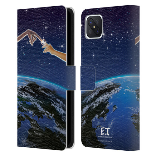 E.T. Graphics Touch Finger Leather Book Wallet Case Cover For OPPO Reno4 Z 5G