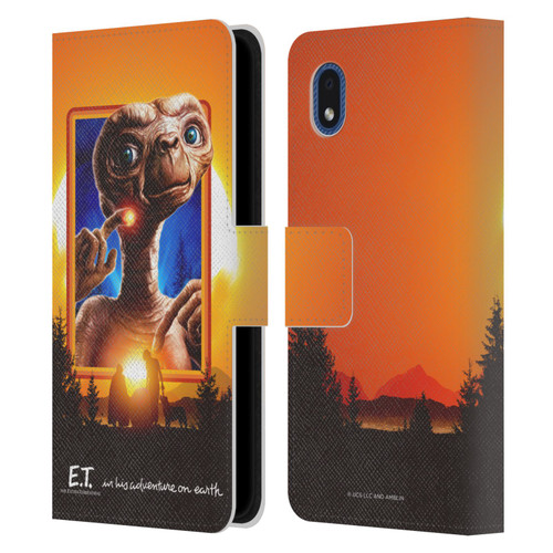 E.T. Graphics Sunset Leather Book Wallet Case Cover For Samsung Galaxy A01 Core (2020)