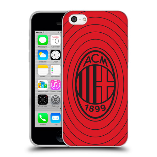 AC Milan Art Red And Black Soft Gel Case for Apple iPhone 5c