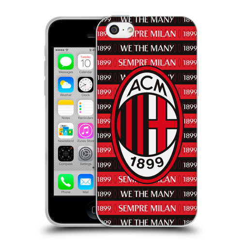 AC Milan Art Milan 1899 Soft Gel Case for Apple iPhone 5c