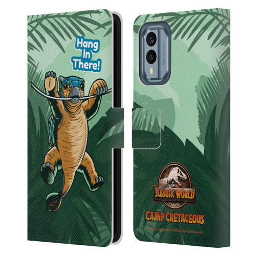 Jurassic World: Camp Cretaceous Character Art Hang In There Leather Book Wallet Case Cover For Nokia X30