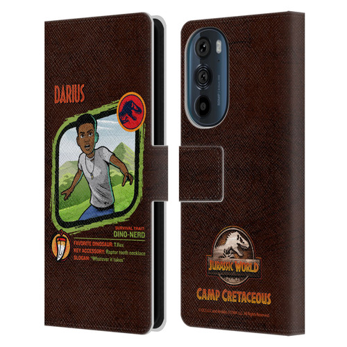 Jurassic World: Camp Cretaceous Character Art Darius Leather Book Wallet Case Cover For Motorola Edge 30