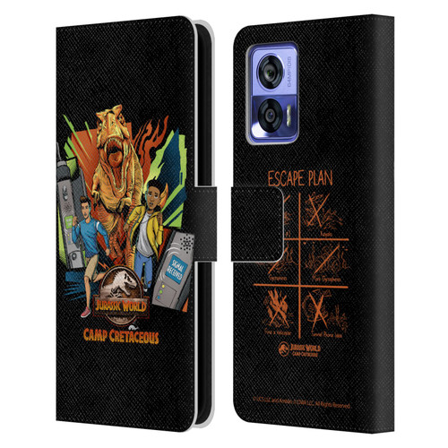 Jurassic World: Camp Cretaceous Character Art Signal Leather Book Wallet Case Cover For Motorola Edge 30 Neo 5G