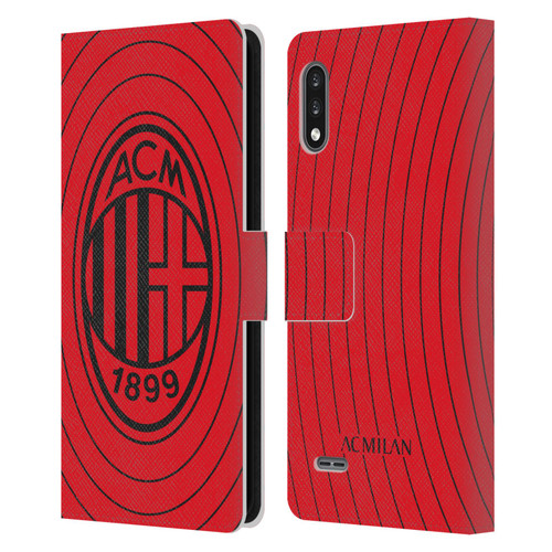 AC Milan Art Red And Black Leather Book Wallet Case Cover For LG K22