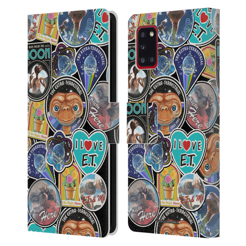 E.T. Graphics Sticker Prints Leather Book Wallet Case Cover For Samsung Galaxy A31 (2020)
