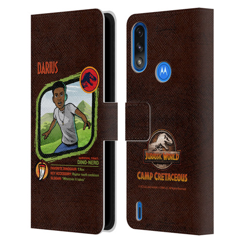 Jurassic World: Camp Cretaceous Character Art Darius Leather Book Wallet Case Cover For Motorola Moto E7 Power / Moto E7i Power