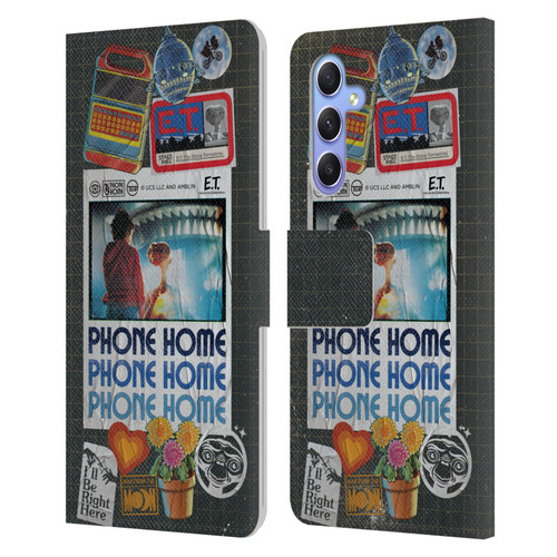 E.T. Graphics Phone Home Collage Leather Book Wallet Case Cover For Samsung Galaxy A34 5G