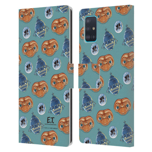 E.T. Graphics Pattern Leather Book Wallet Case Cover For Samsung Galaxy A51 (2019)