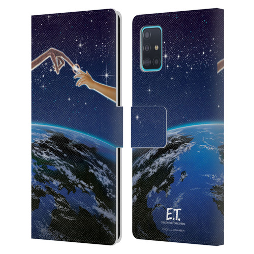 E.T. Graphics Touch Finger Leather Book Wallet Case Cover For Samsung Galaxy A51 (2019)