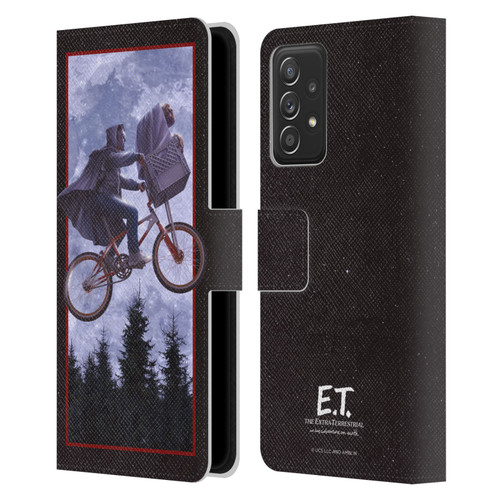E.T. Graphics Night Bike Rides Leather Book Wallet Case Cover For Samsung Galaxy A52 / A52s / 5G (2021)