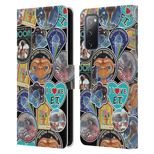 E.T. Graphics Sticker Prints Leather Book Wallet Case Cover For Samsung Galaxy S20 FE / 5G