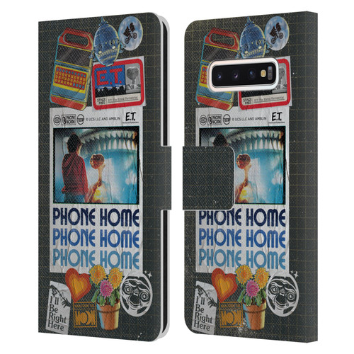 E.T. Graphics Phone Home Collage Leather Book Wallet Case Cover For Samsung Galaxy S10
