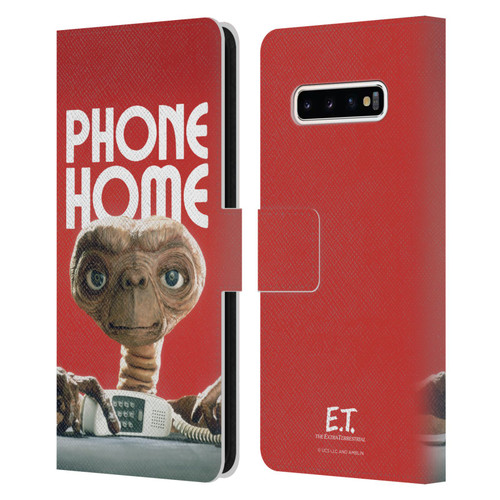 E.T. Graphics Phone Home Leather Book Wallet Case Cover For Samsung Galaxy S10+ / S10 Plus