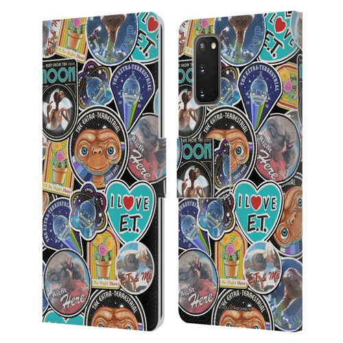 E.T. Graphics Sticker Prints Leather Book Wallet Case Cover For Samsung Galaxy S20 / S20 5G