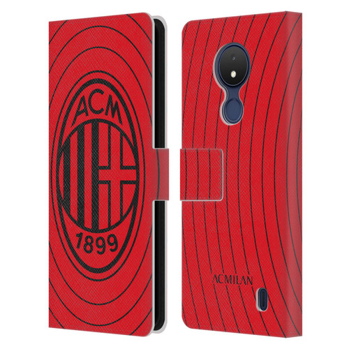 AC Milan Art Red And Black Leather Book Wallet Case Cover For Nokia C21