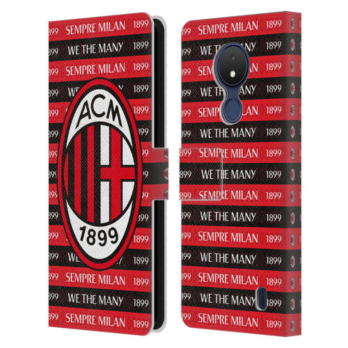 AC Milan Art Sempre Milan 1899 Leather Book Wallet Case Cover For Nokia C21