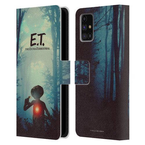 E.T. Graphics Forest Leather Book Wallet Case Cover For Samsung Galaxy M31s (2020)