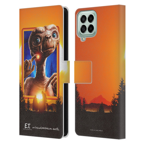 E.T. Graphics Sunset Leather Book Wallet Case Cover For Samsung Galaxy M33 (2022)