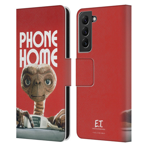 E.T. Graphics Phone Home Leather Book Wallet Case Cover For Samsung Galaxy S22+ 5G