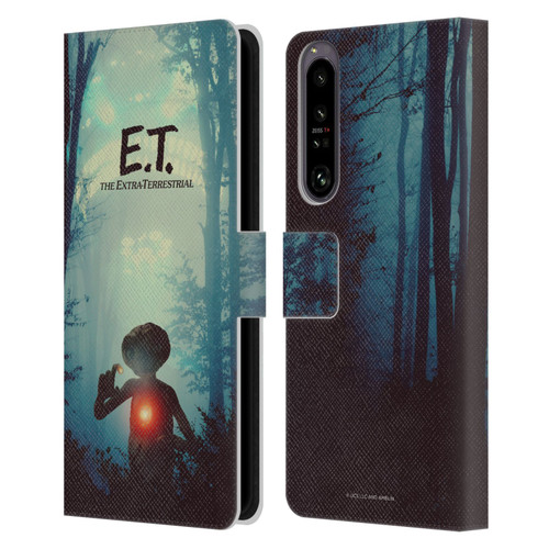 E.T. Graphics Forest Leather Book Wallet Case Cover For Sony Xperia 1 IV