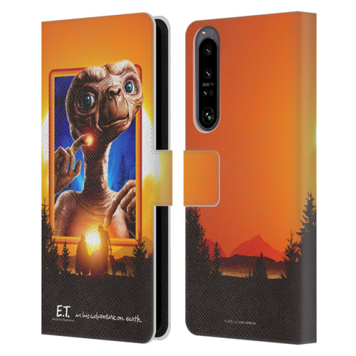 E.T. Graphics Sunset Leather Book Wallet Case Cover For Sony Xperia 1 IV