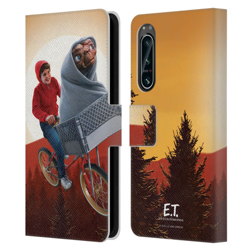 E.T. Graphics Elliot And E.T. Leather Book Wallet Case Cover For Sony Xperia 5 IV