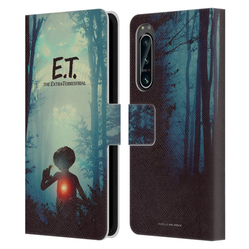 E.T. Graphics Forest Leather Book Wallet Case Cover For Sony Xperia 5 IV
