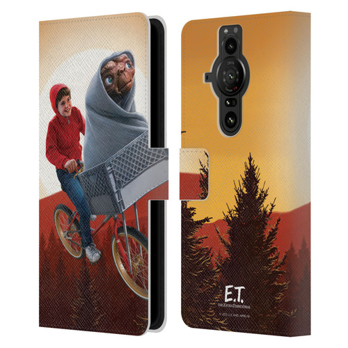 E.T. Graphics Elliot And E.T. Leather Book Wallet Case Cover For Sony Xperia Pro-I