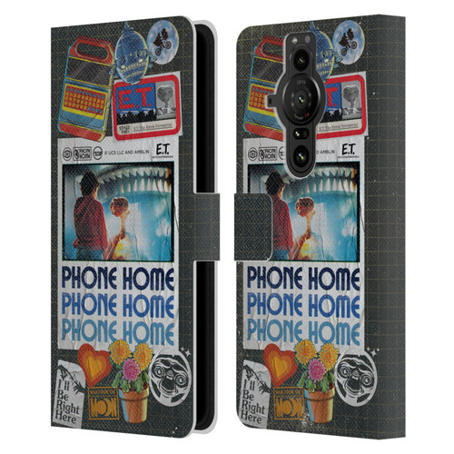 E.T. Graphics Phone Home Collage Leather Book Wallet Case Cover For Sony Xperia Pro-I
