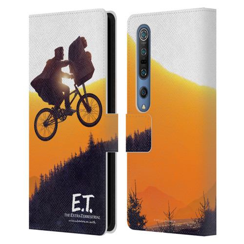 E.T. Graphics Riding Bike Sunset Leather Book Wallet Case Cover For Xiaomi Mi 10 5G / Mi 10 Pro 5G