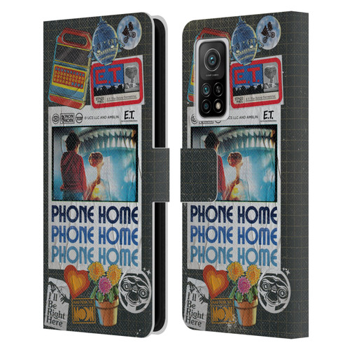 E.T. Graphics Phone Home Collage Leather Book Wallet Case Cover For Xiaomi Mi 10T 5G