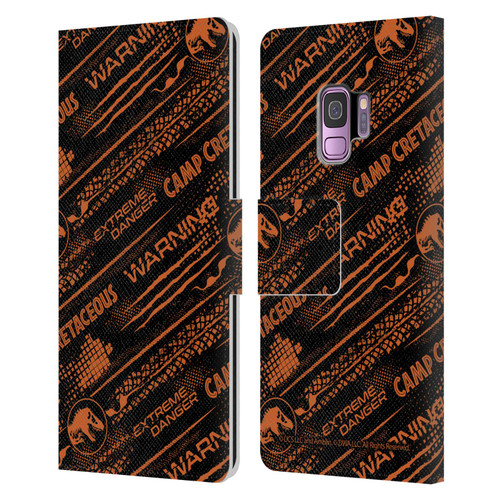 Jurassic World: Camp Cretaceous Character Art Pattern Danger Leather Book Wallet Case Cover For Samsung Galaxy S9