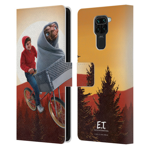 E.T. Graphics Elliot And E.T. Leather Book Wallet Case Cover For Xiaomi Redmi Note 9 / Redmi 10X 4G