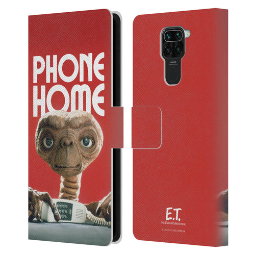 E.T. Graphics Phone Home Leather Book Wallet Case Cover For Xiaomi Redmi Note 9 / Redmi 10X 4G
