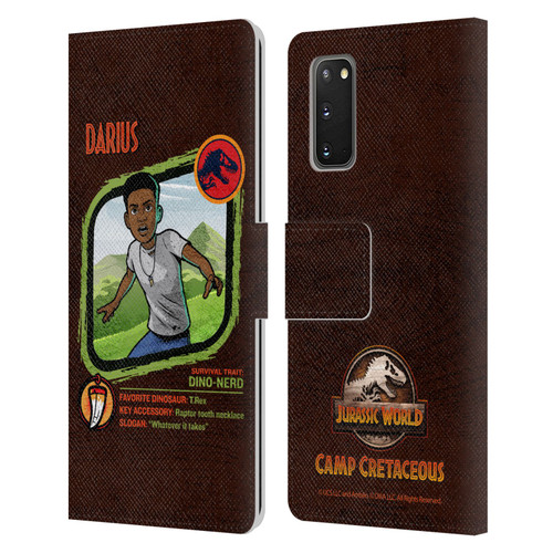Jurassic World: Camp Cretaceous Character Art Darius Leather Book Wallet Case Cover For Samsung Galaxy S20 / S20 5G