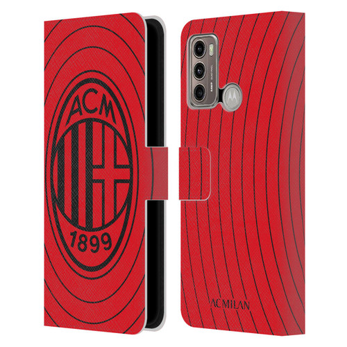AC Milan Art Red And Black Leather Book Wallet Case Cover For Motorola Moto G60 / Moto G40 Fusion