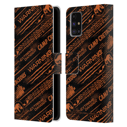 Jurassic World: Camp Cretaceous Character Art Pattern Danger Leather Book Wallet Case Cover For Samsung Galaxy M31s (2020)