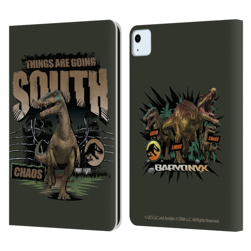 Jurassic World: Camp Cretaceous Dinosaur Graphics Things Are Going South Leather Book Wallet Case Cover For Apple iPad Air 2020 / 2022