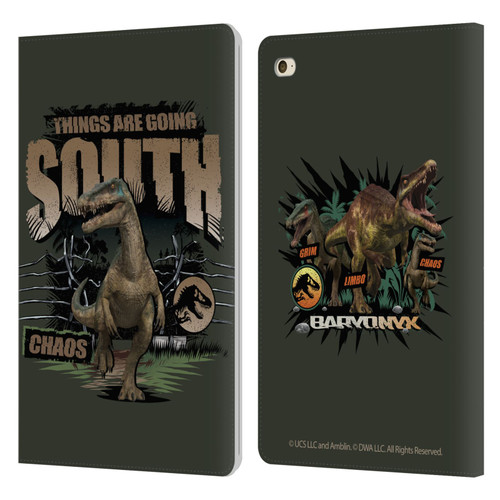 Jurassic World: Camp Cretaceous Dinosaur Graphics Things Are Going South Leather Book Wallet Case Cover For Apple iPad mini 4