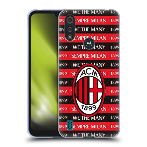 AC Milan Art Milan 1899 Soft Gel Case for Motorola Moto E6s (2020)