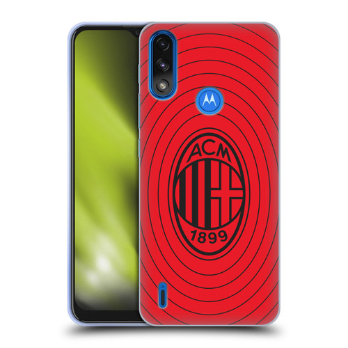 AC Milan Art Red And Black Soft Gel Case for Motorola Moto E7 Power / Moto E7i Power