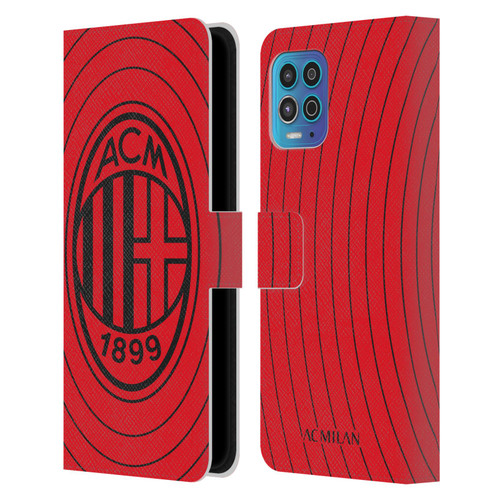 AC Milan Art Red And Black Leather Book Wallet Case Cover For Motorola Moto G100