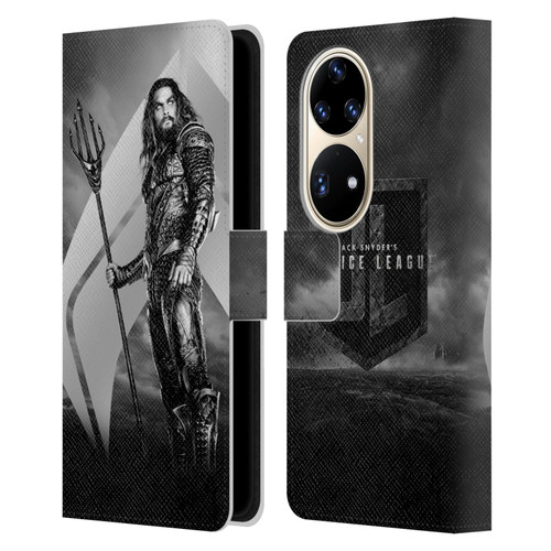 Zack Snyder's Justice League Snyder Cut Character Art Aquaman Leather Book Wallet Case Cover For Huawei P50 Pro