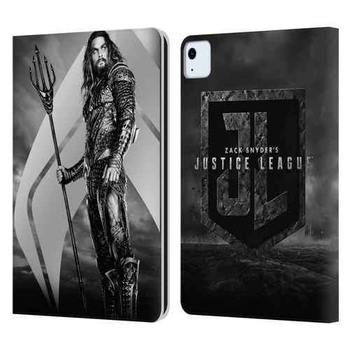 Zack Snyder's Justice League Snyder Cut Character Art Aquaman Leather Book Wallet Case Cover For Apple iPad Air 2020 / 2022