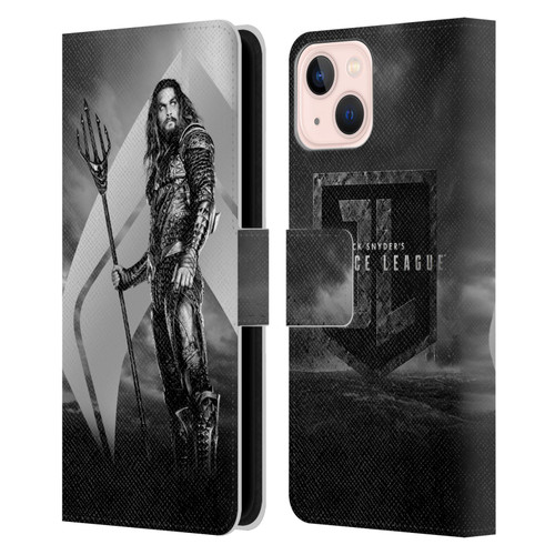 Zack Snyder's Justice League Snyder Cut Character Art Aquaman Leather Book Wallet Case Cover For Apple iPhone 13