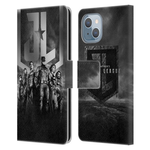 Zack Snyder's Justice League Snyder Cut Character Art Group Logo Leather Book Wallet Case Cover For Apple iPhone 14